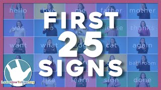 25 ASL Signs You Need to Know  ASL Basics  American Sign Language for Beginners [upl. by Suoivatnom]