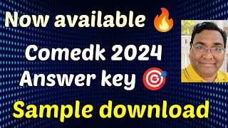 Comedk answer key 2024Comedk 2024 answer keyComedk marks vs rank vs collegeComedk rank vs marks [upl. by Nodroj]