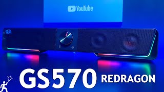 SOUNDBAR CAIXA DE SOM PARA PC REDRAGON GS570 DARKNETS STEREO COM BLUETOOTH [upl. by Kuo]