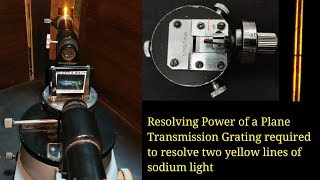 Resolving Power of a Plane Transmission Grating  Experiment [upl. by Teragram40]