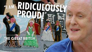 John Lithgow recreates The Crown in biscuit  The Great Stand Up To Cancer Bake Off [upl. by Asilat]