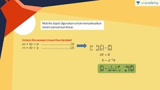 Penggunaan Matriks untuk Menyelesaikan Sistem Persamaan Linear Matematika  SBMPTN UN SMA [upl. by Imij613]