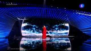 Eurovisión 2015 España Edurne canta Amanecer [upl. by Leira8]