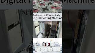 Plastic lids UV digital printing machine with auto feeder and collector digitalprinting machine [upl. by Lessur]