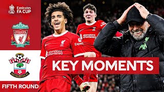 Liverpool v Southampton  Key Moments  Fifth Round  Emirates FA Cup 202324 [upl. by Eseerehs]