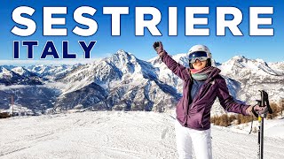 Skiing in Sestriere one of the BEST Ski Resorts in Italy [upl. by Sybley]