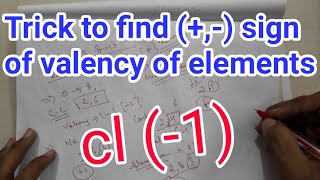 Trick to find sign  of valency of element [upl. by Aliza]