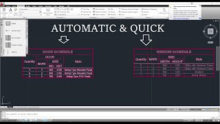 Generate Door or Window Schedule in a FEW SECONDS Quick and Easy [upl. by Adams943]