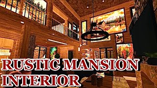 BLOXBURG  RUSTIC MANSION INTERIOR TOUR  ROBLOX [upl. by Atirrehs]