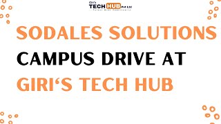 Sodales Solutions Campus Drive at Giris Tech Hub [upl. by Fran]