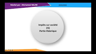 Séance 6 Limpôt sur les sociétés partie théorique [upl. by Post]