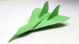 How to Make a Jet Fighter Paper Airplane that FLY FAR [upl. by Llenad]