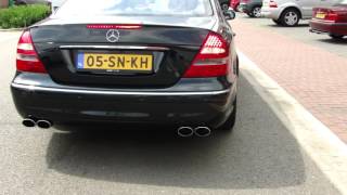 MERCEDES E500 W211 EXHAUST SOUND AMG LOOK UITLAAT SPORTUITLAAT by WWW MAXIPERFORMANCE NL [upl. by Ronnie240]