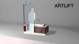 Artweger ARTLIFT Duschbadewanne  shower bath  Duschen Baden Hebesitz [upl. by Subocaj383]