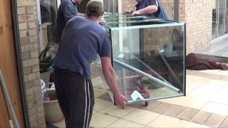 installation of 85ft x 25ft x 25 fish tank [upl. by Bergess]