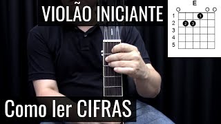 Violão Iniciante Como ler Cifras [upl. by Rocco594]