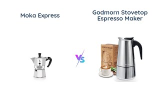 Bialetti Moka Express vs Godmorn Stovetop Espresso Maker [upl. by Esbenshade268]