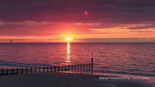 Time lapse video of sunset over the Irish Sea from Rhyl North Wales [upl. by Leilamag]