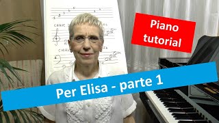 Per Elisa Parte 1  piano tutorial [upl. by Nimajnab505]