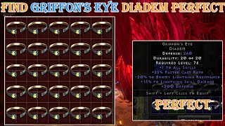 Diablo II Resurrected  Open 35 Undefined Griffons Eye Peferct Item [upl. by Enneicul]