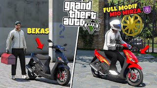 AKU MODIFIKASI DAN RESTORASI MOTOR LANGKA MIO MIRZA DI GTA 5 MOD [upl. by Jacinto]