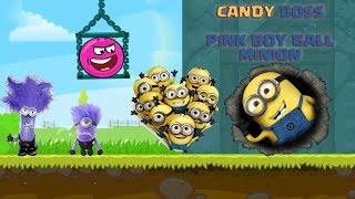 FUNNY MINION amp PINK BOY BALL IN RED BALL 4 GREEN HILLS COMPLETE WALKTHROUGH [upl. by Strickland]