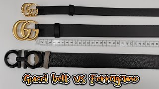 GUCCI Leather belt VS Ferragamo BELT [upl. by Andriana321]