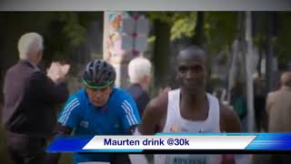 Eliud Kipchoge WR Marathon Hydration [upl. by Eladnwahs]