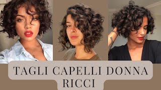 Tagli Capelli Donna Ricci 2022 LunghiMediCorti✨ [upl. by Damiani]