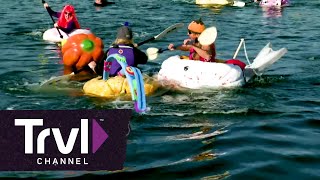 The Damariscotta Pumpkin Regatta  Travel Channel [upl. by Droffats]