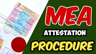 MEA ATTESTATION PROCEDURE  MEA APOSTILLE PROCESS  E SANAD ATTESTATION INDIA  FEES  COST  INDIA [upl. by Luapleahcim49]