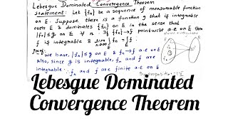 Lebesgue Dominated Convergence Theorem [upl. by Weiner]