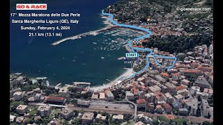 17° Mezza Maratona delle Due Perle 2024 vola sul percorso 3D della mezzamaratona [upl. by Allisirp333]