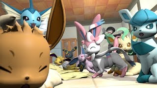 Family photo  Eevees family 3 original version  Pokemon 3D animation [upl. by Ruhl554]