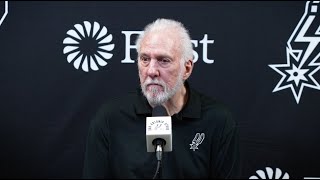 202324 San Antonio Spurs Season  Gregg Popovich PostGame Interview 12312023 [upl. by Placida786]