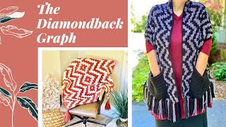 Easy Tapestry CrochetGeometric Boho Design [upl. by Hoffer]