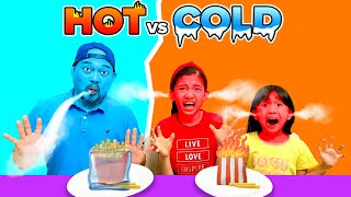 HOT VS COLD FOOD CHALLENGE  KAYCEE amp RACHEL in WONDERLAND FAMILY [upl. by Pietje781]