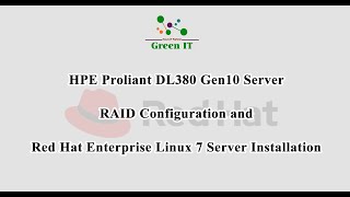 HPE ProLiant DL380 Gen10 Server  RAID Configuration and Red Hat Enterprise Linux 7 Installation [upl. by Peltier]