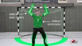 Handball Goalkeeper Training  Basic Movement  Technique explanation [upl. by Eladnar]