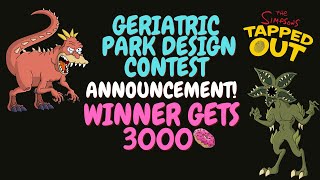 The Simpsons Tapped Out Geriatric Park Design Contest Announcement  Winner Gets 3000 Donuts [upl. by Falzetta439]