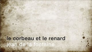 La minute de poésie  Le Corbeau et le Renard Jean de La Fontaine [upl. by Ayama]