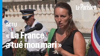 La colère de la veuve du gendarme mort après un refus d’obtempérer [upl. by Ettelrats]