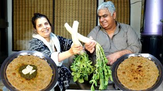 Mooli Ka Paratha  Mooli Paratha  Radish Recipes [upl. by Aimej]