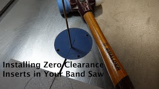 Installing Band Saw Zero Clearance Inserts [upl. by Ellimak362]