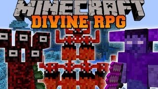 Minecraft DIVINE RPG DIMENSIONS BOSSES MOBS PETS WEAPONS ARMOR Divine Rpg Mod Showcase [upl. by Charmine798]