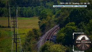 Live Chattanooga Railcam on WampA Subdivision  CSX line in bird sanctuary by Mile Post 1228 in TN [upl. by Ardeid]