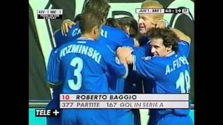 BAGGIO  against juventus 2001 [upl. by Apthorp]