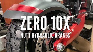 ZERO Scooters hydraulic brake Install [upl. by Nottage]