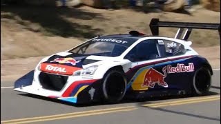 Pikes Peak Hill Climb 2013  Sébastien Loeb  Peugeot 208 T16 OnboardHelicopterSpectators Views [upl. by Julian762]