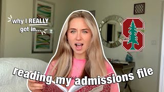 READING MY STANFORD ADMISSIONS FILE why I was ACTUALLY accepted [upl. by Dnaloy]